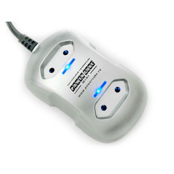 Power Cube PCM - 2S Настольный удлинитель mini., 2 розетки, серебро, 1.8 м.