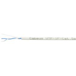 Cabeus UTP-1P-Cat.5e-SOLID Кабель витая пара (UTP), категория 5, 1 пара (24 AWG), одножильный (solid), серый (500 м)