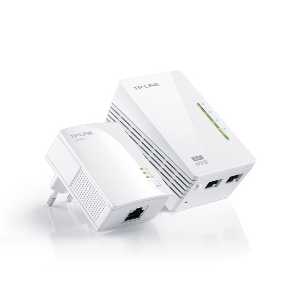 TP-Link TL-WPA2220KIT AV200 Комплект адаптеров Powerline с функцией усилителя беспроводного сигнала, скорость до 300 Мбит/с
