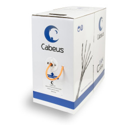 Cabeus UTP-4P-Cat.6-SOLID-LSZH Кабель витая пара UTP (U/UTP), категория 6, 4 пары 0,57мм (23 AWG), одножильный, LSZH (Low Smoke Zero Halogen) (305 м)