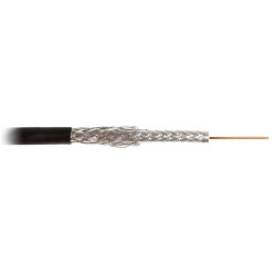 Hyperline COAX-RG11-500 (500 м) Кабель коаксиальный RG-11, 75 Ом, жила - 14 AWG, черный ПВХ (от -20°C дo +80°C), общий диаметр 10.16мм, PVC