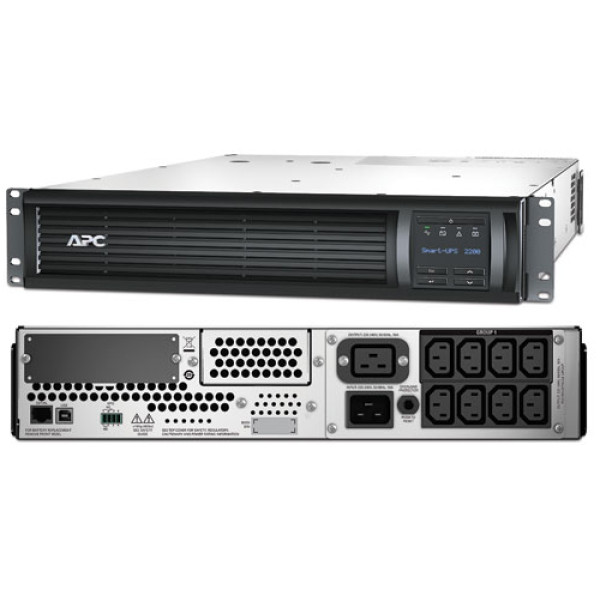 APC SMT2200RMI2U Smart-UPS Источник бесперебойного питания на 2200VA, LCD,230V, 2U (направляющие для монтажа в стойку в комплекте)