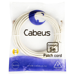 Cabeus PC-UTP-RJ45-Cat.5e-5m-WH Патч-корд UTP, категория 5e, 5 м, неэкранированный, белый