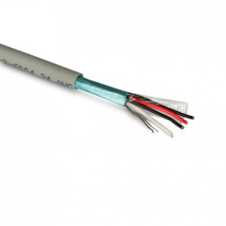 Teldor 8004202149 Кабель для интерфейса RS-232, 2 витые пары 24 AWG (patch), экран - фольга, FR-PVC, -30 C - + 80 C , аналог Belden 9502