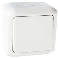 LEGRAND 782304 Переключатель 1-клавишный, на два направления, 10А, белый, IP44, Quteo