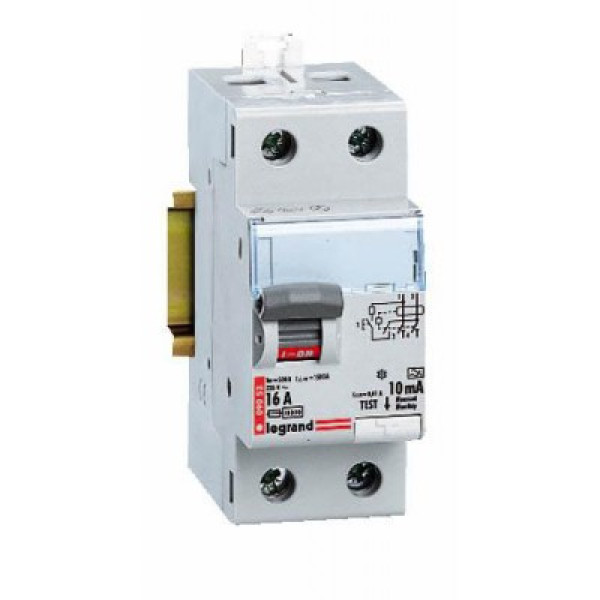 LEGRAND 411500 Дифференциальный выключатель, серия DX3, 16A, 10mA, 2-полюсный, тип АС