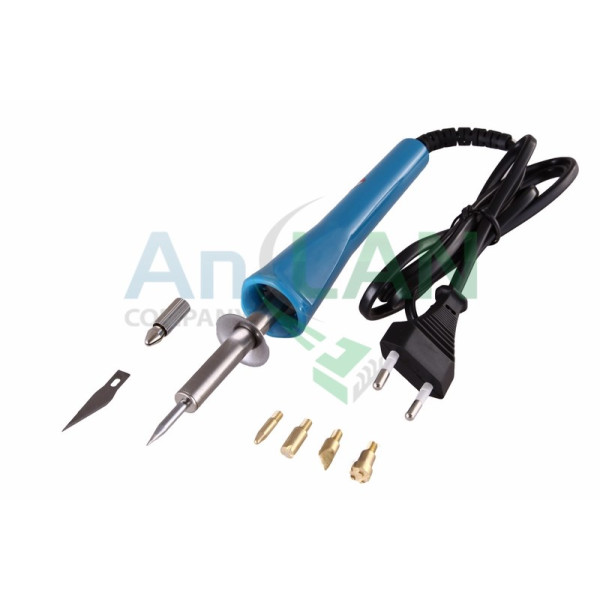 REXANT 12-0183 Набор паяльник-выжигатель (6 насадок) 220V/30 Вт (ZD-707A)