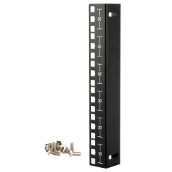 Hyperline CPR10-15U-236-RAL9004 10' монтажный профиль высотой 15U, расстояние между центрами отверстий крепления оборудования 236 мм, для шкафов TDC, цвет черный (RAL 9004) (2 шт. в комплекте)