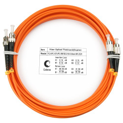 Cabeus FOP-62-FC-ST-15m Шнур оптический duplex FC-ST 62,5/125 mm 15м LSZHОдномодовые и многомодовые оптические патч-корды, ST/PC-FC/PC, дуплекс