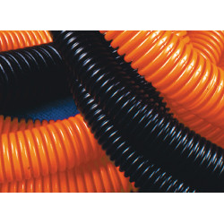 DKC / ДКС 71950 Труба ПНД гибкая гофрированная д.50 мм, лёгкая с протяжкой, 15м, цвет оранжевый