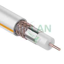REXANT 01-2401 Кабель SAT 50 M, Cu/Al/Cu, (75%), 75 Ом, 100м., белый