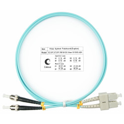 Cabeus FOP-50-SC-ST-1m Шнур оптический duplex SC-ST 50/125 mm OM3 1м LSZH