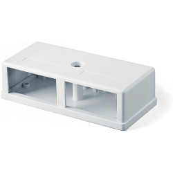 Hyperline SBB2-2-WH Корпус настенной розетки для 2-х вставок 25х50 на узкой стороне, белый
Корпуса настенных розеток, тип 2