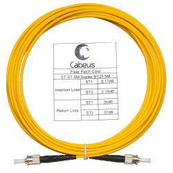 Cabeus FOP(s)-9-ST-ST-5m Шнур оптический simplex ST-ST 9/125 sm 5м LSZH
