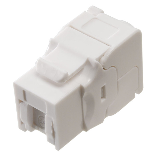 Cabeus KJ-RJ45-Cat.6A-180-Tooless Вставка Keystone Jack RJ-45(8P8C), 180 градусов, категория 6A, без инструмента Toolless, белая