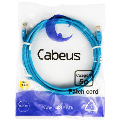 Cabeus PC-UTP-RJ45-Cat.5e-3m-BL Патч-корд UTP, категория 5е, 3 м, неэкранированный, синий