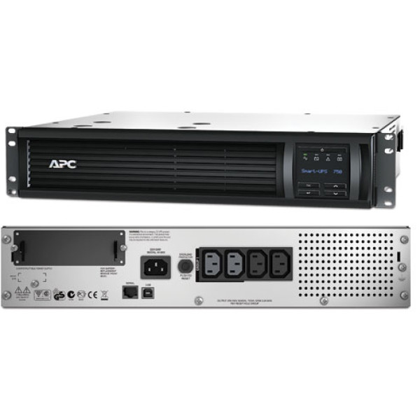 APC SMT750RMI2U Smart-UPS Источник бесперебойного питания на 750VA, LCD,230V, 2U (направляющие для монтажа в стойку в комплекте)