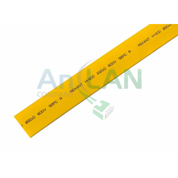 REXANT 22-0002 20.0 / 10.0 мм 1м термоусадка желтая