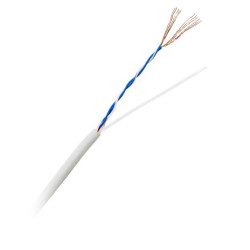 Hyperline UUTP1-C5-P24-IN-PVC-GY-500 (UTP1-C5E-PATCH-GY-500) (500 м) Кабель витая пара, неэкранированная U/UTP, категория 5, 1 пара (24 AWG), многожильный (patсh), PVC, -20°C - +75°C, серый