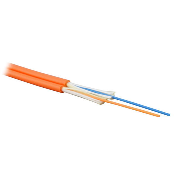 Cabeus TB-ZIP-5-02T-PVC IN-25 Кабель волоконно-оптический 50/125 (OM2) многомодовый, 2 волокна, плотное буферное покрытие (tight buffer), zip cord, для внутренней прокладки ( -25C ~ +75), FR-PVC, оранжевый, (F50020200O)