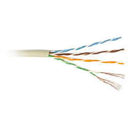 Hyperline UUTP4-C6-P24-NCR-IN-LSZH-GY-305 (UTP4-C6-PATCH-NCR-LSZH-GY-305) (305 м) Кабель витая пара, неэкранированная U/UTP, категория 6, 4 пары (24 AWG), многожильный (patсh), без разделителя, LSZH, нг(С)-HF, –5°C–+60°C, серый
