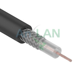 REXANT 01-2007 Кабель RG-174A/U, (99%), 50 Ом, 200м., черный