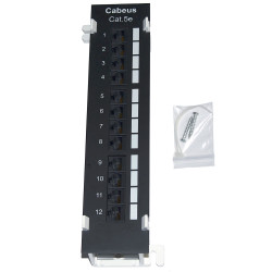 Cabeus PL-12-Cat.5e-WL-Krone IDC Патч-панель настенная, 12 портов RJ-45, категория 5е, с подставкой