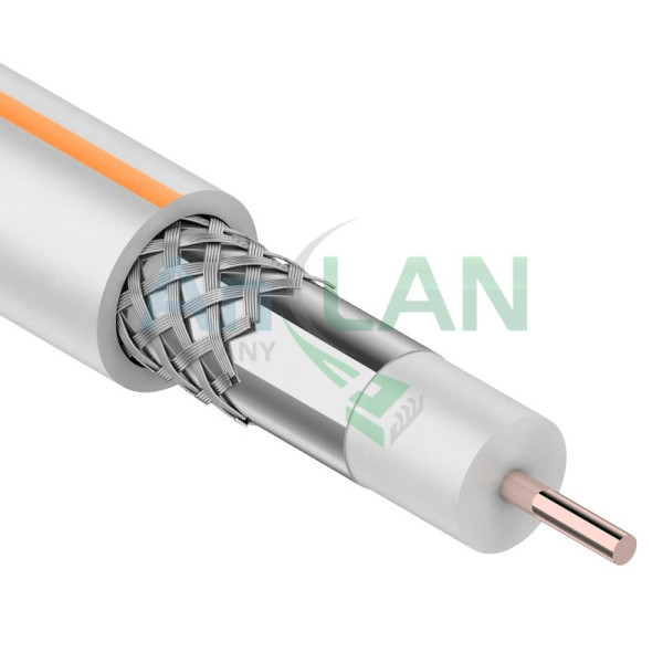ProConnect 01-2401-3 Кабель SAT 50 M, CCA/Al/Al, (75%), 75 Ом, 100м., белый