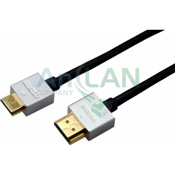 REXANT 17-6713 Шнур HDMI - mini HDMI gold 1.5М Ultra Slim (блистер)