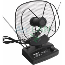 REXANT 34-0102-3 RX-102-3 антенна комнатная VHF, UHF, 47-860 MHz с усилением 36dB