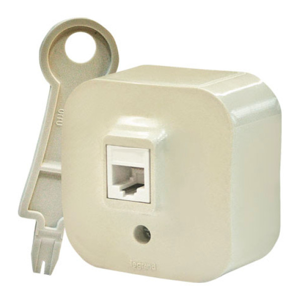 Купить LEGRAND 782244 Розетка телефонная RJ-11, автоматическое подключение с прокалыванием изоляции проводников, слоновая кость, Quteo LEGRAND 782244 Розетка телефонная RJ-11, автоматическое подключение с прокалыванием изоляции проводников, слоновая кость, Quteo