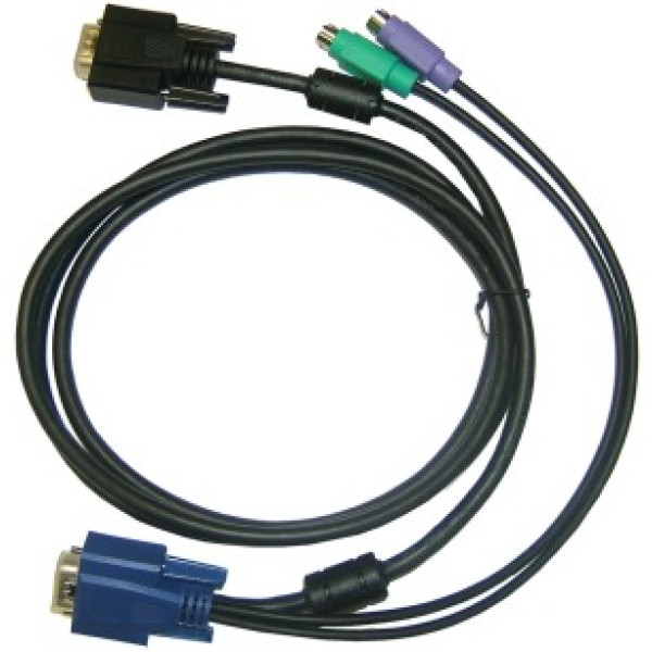 D-Link DKVM-IPCB Кабель для KVM-переключателя DKVM-IP8 длиной 1,8 м с разъемами PS2