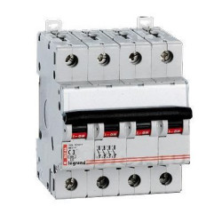 LEGRAND 409331 Автоматический выключатель, серия DX3, С3A, 25kA, 4-полюсный