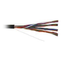 Hyperline UUTP50-C3-S24-OUT-PE-BK (UTP50-C3-SOLID-OUTDOOR) Кабель витая пара, неэкранированная U/UTP, категория 3, 50 пар (24 AWG), одножильный (solid), внешний, UV PE, -40°C - +50°C, черныйКабель неэкранированная витая пара (UTP), 10/25/50/100 пар..