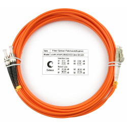 Cabeus FOP-62-LC-ST-7m Шнур оптический duplex LC-ST 62,5/125 mm 7м LSZHОдномодовые и многомодовые оптические патч-корды, LC/PC-ST/PC, дуплекс
