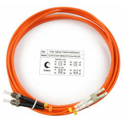 Cabeus FOP-62-LC-ST-3m Шнур оптический duplex LC-ST 62,5/125 mm 3м LSZH