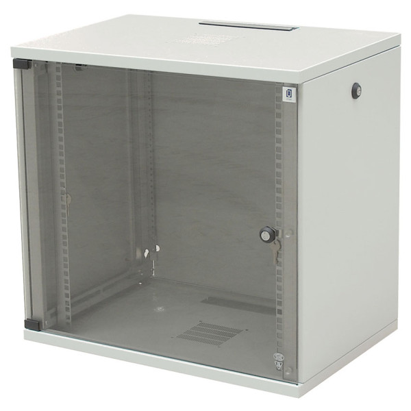 ZPAS WZ-2733-01-S1-011 Шкаф настенный 19-дюймовый (19) , серия SU, 4U, 223x600х400, со стеклянной дверью, с открывающимися стенками, цвет серый (RAL 7035) (SU-104) (собранный)19 настенные шкафы серии SU