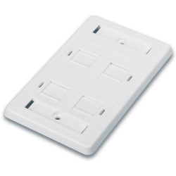 Hyperline FP-US-4-WH Лицевая панель 70x115 мм для 4-х вставок типа Keystone Jack, американский стандарт, со шторками
Лицевые панели, американский стандарт