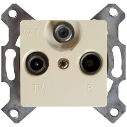 LEGRAND 773737 Розетка TV-FM-SAT, оконечная, 4-2150МГц, слоновая кость, Cariva