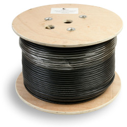 Cabeus SFTP-4P-Cat.5e-SOLID-OUT Кабель витая пара экранированная SFTP (SF/UTP), категория 5e, 4 пары 0,51мм (24 AWG), одножильный, для внешней прокладки (305 м)