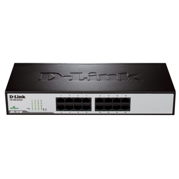 D-Link DES-1016D/F1A/G1A/G1B Неуправляемый коммутатор с 16 портами 10/100 Мбит/c