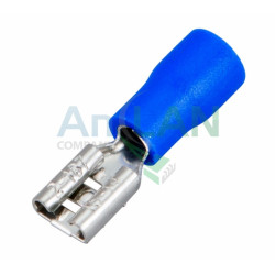 REXANT 08-0432 КЛЕММА ПЛОСКАЯ изолированная (КПИ гнездо - 5.6мм) 1.5-2.5кв.мм (VF2-187(8))