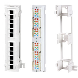 Hyperline PPW-12-8P8C-C5e Патч-панель настенная, 12 портов RJ-45(8P8C), категория 5е, с подставкой