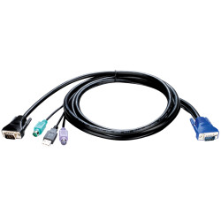 D-Link KVM-401 Кабель для KVM-переключателей KVM-440/450 длиной 1,8 м с разъемами PS2
