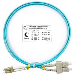 Cabeus FOP-50-LC-SC-1,5m Шнур оптический duplex LC-SC 50/125 mm OM3 1,5м LSZH