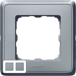 LEGRAND 773692 Рамка 2 поста, жемчужно-серая, Cariva