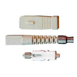 Hyperline SC-MM-3 Разъем клеевой SC, MM (для многомодового кабеля), 3 мм, simplex, (белый)