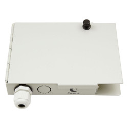 Cabeus JJT-4-SC Бокс оптический настенный на 4 SC (LC duplex) со сплайс пластиной и КДЗС (без пигтейлов и проходных адаптеров)