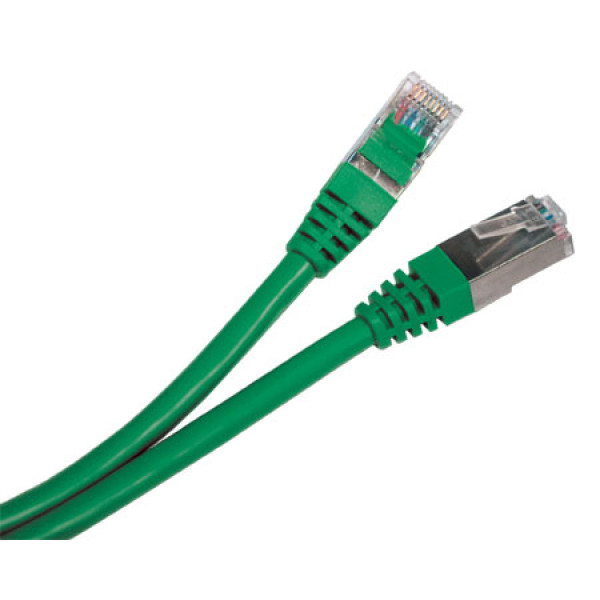 Hyperline PC-LPM-STP-RJ45-RJ45-C5e-1M-LSZH-GN Патч-корд F/UTP, экранированный, Cat.5е, LSZH, 1 м, зеленый