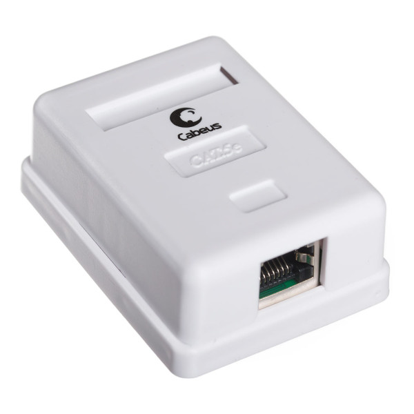 Купить Cabeus WS-8P8C-Cat.5e-SH-1 Розетка компьютерная RJ-45(8P8C), категория 5e, экранированная, одинарная, внешняя, Krone type Cabeus WS-8P8C-Cat.5e-SH-1 Розетка компьютерная RJ-45(8P8C), категория 5e, экранированная, одинарная, внешняя, Krone type